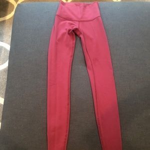Lululemon Wunder Under High Rise Maroon 28”